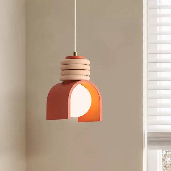 Chinese Style Bedroom Bedside Hanging Line Lamp American Retro / Orange / Light Source Not Included
