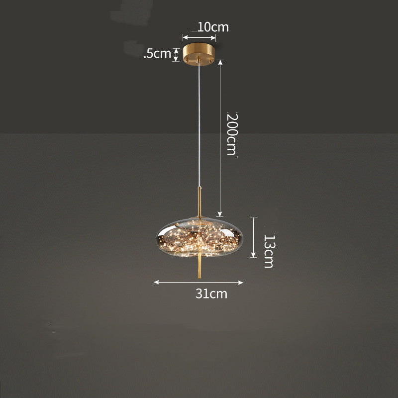 Creative Bedside Restaurant Small Chandelier / Amber / A