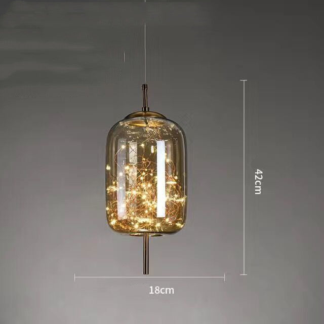 Creative Bedside Restaurant Small Chandelier / Amber / C