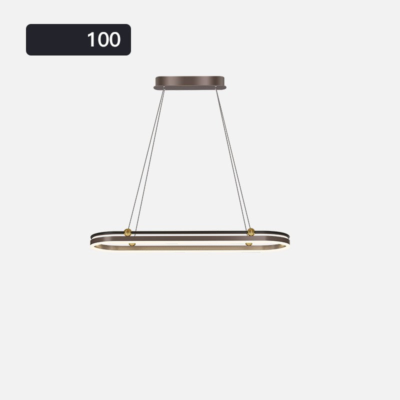 Dining Room Chandelier Modern Creative Personality Art Table Bar Long Chandelier / Black gold / 120cm