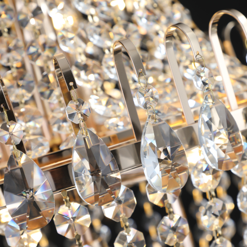 Golden Crystal Chandelier, Large Modern Luxury Chandelier, Suitable For Living Room, Dining Room, Bedroom, Hallway - No Bulb Unusable Platform - Temu