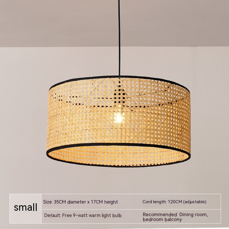 Japanese Rattan Ceiling Lamp Nordic Bedroom Dining Room / Medium