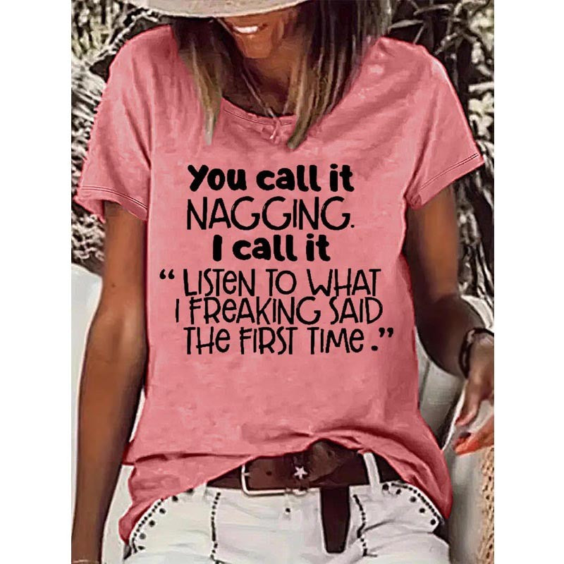 Lexi Phrase Print Tee