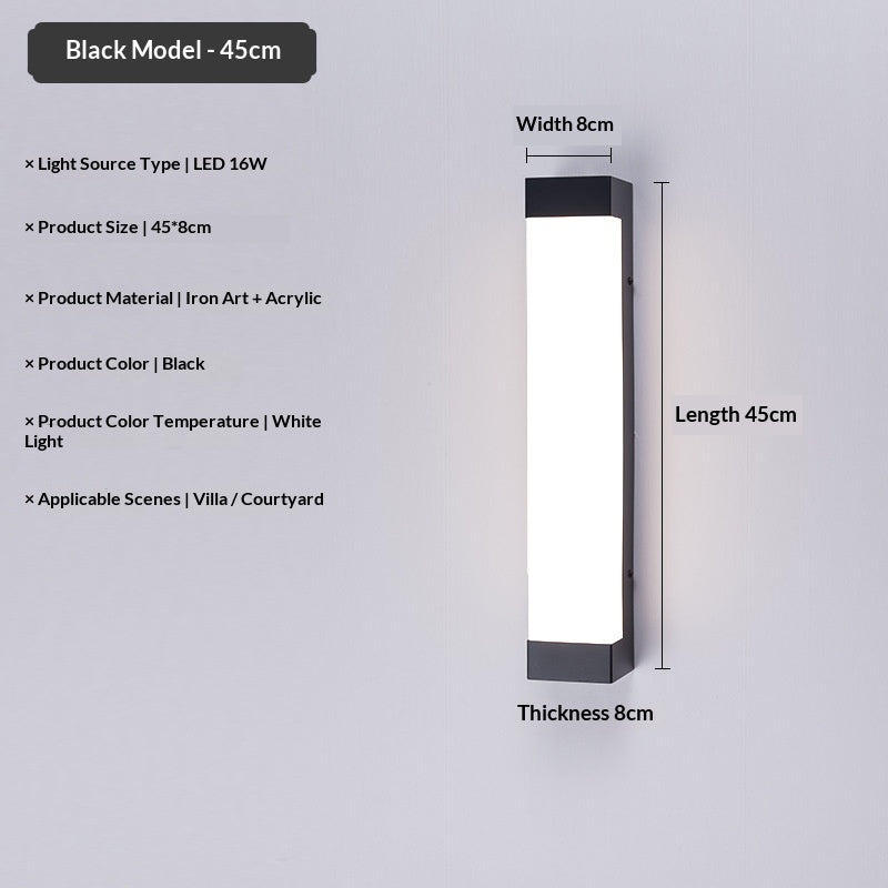 Long Wall Sconce Outdoor Courtyard Light
