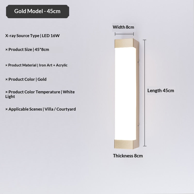 Long Wall Sconce Outdoor Courtyard Light