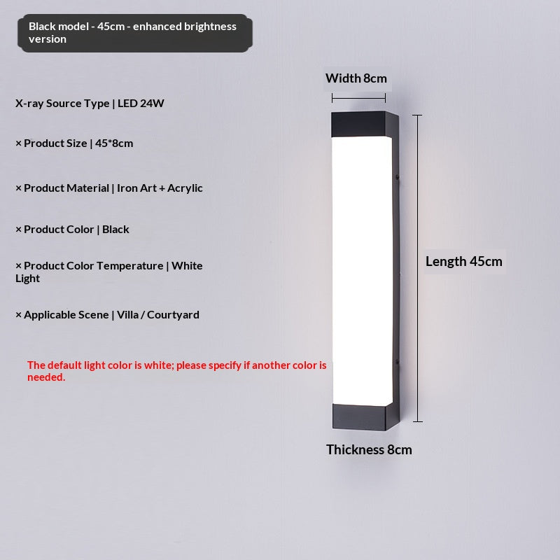 Long Wall Sconce Outdoor Courtyard Light