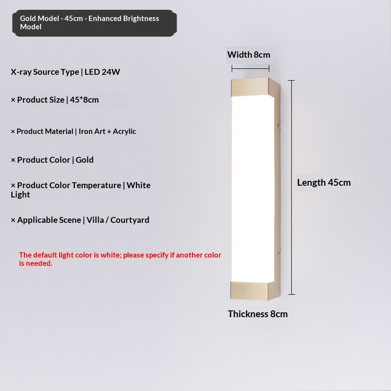 Long Wall Sconce Outdoor Courtyard Light