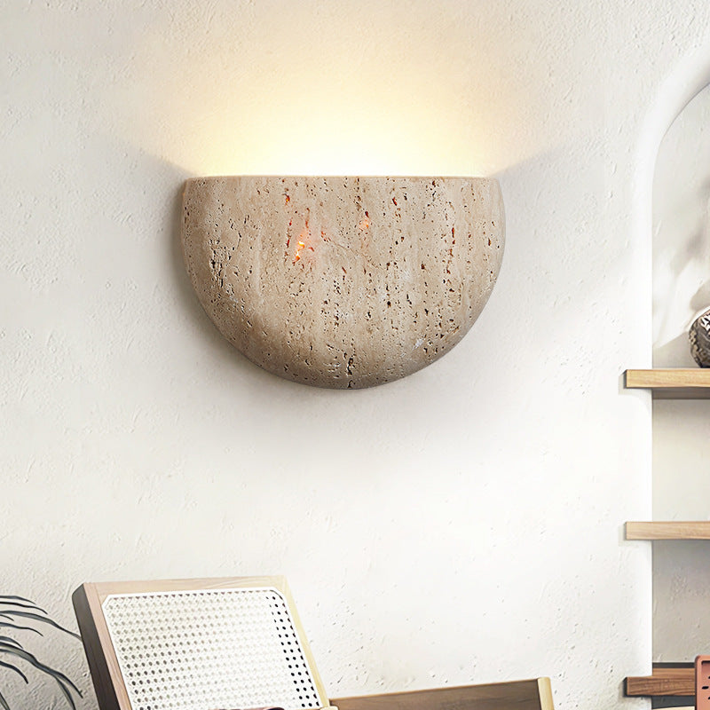 Middle Ancient Silent Wind Niche Retro Living Room Wall Aisle Bedside Wall Lamp / G9 Warm Light / D132 20x13cm