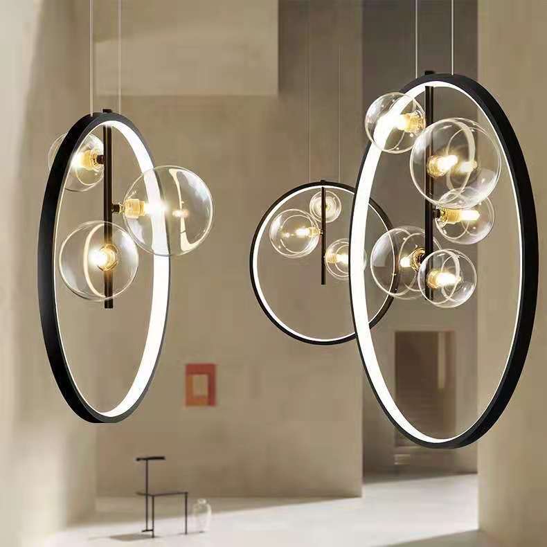 Modern Bubble Chandelier For Staircase Bedroom / 3heads / Neutral light