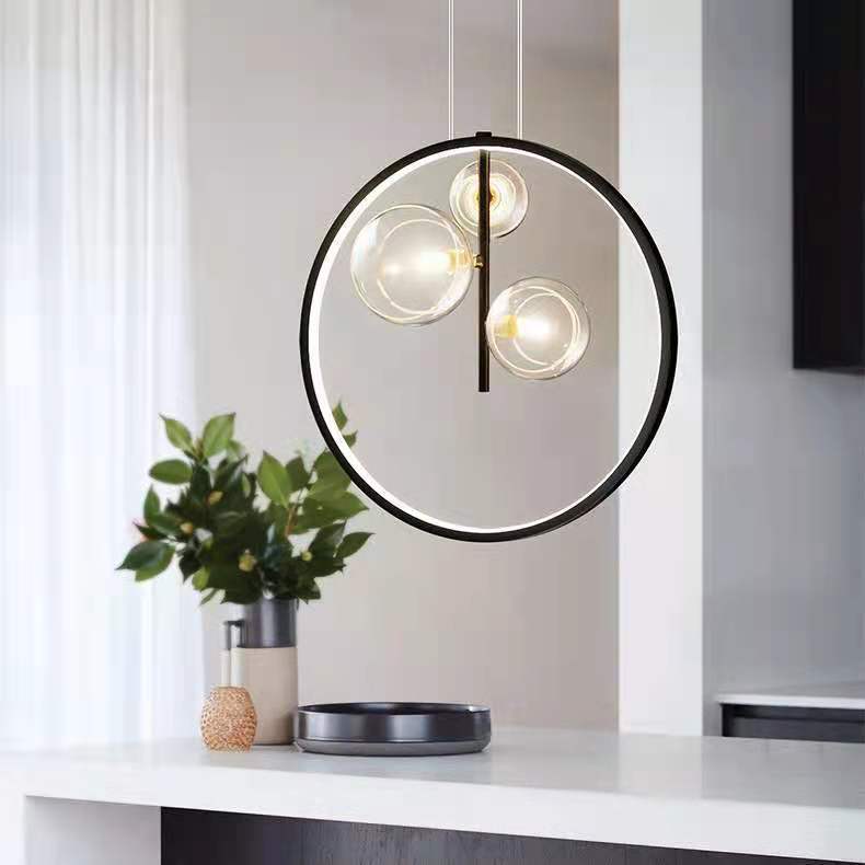 Modern Bubble Chandelier For Staircase Bedroom / 3heads / Trichromatic light
