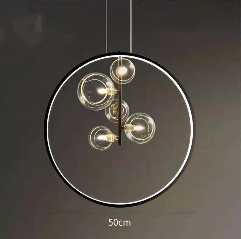 Modern Bubble Chandelier For Staircase Bedroom / 5heads / Trichromatic light