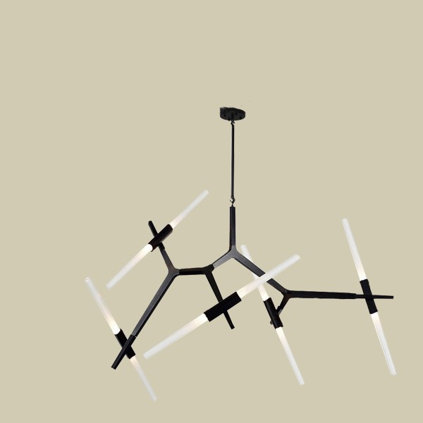 Modern Irregular Living Room Minimalist Dining Room Chandelier / Black / 18heads / Convention