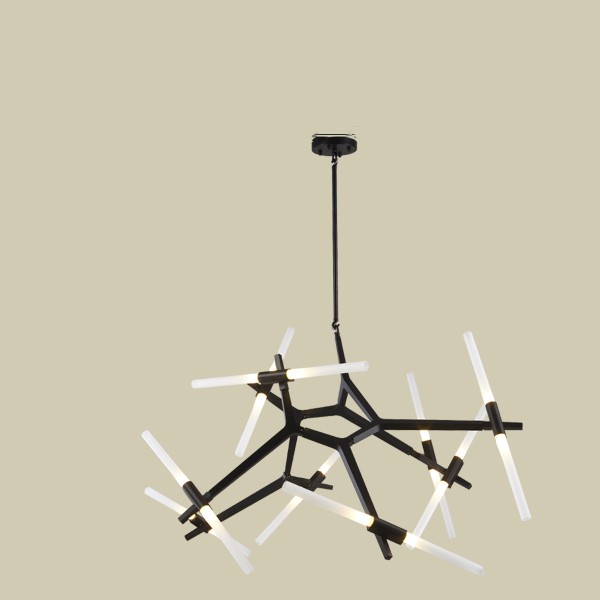 Modern Irregular Living Room Minimalist Dining Room Chandelier / Black / 6heads / Convention