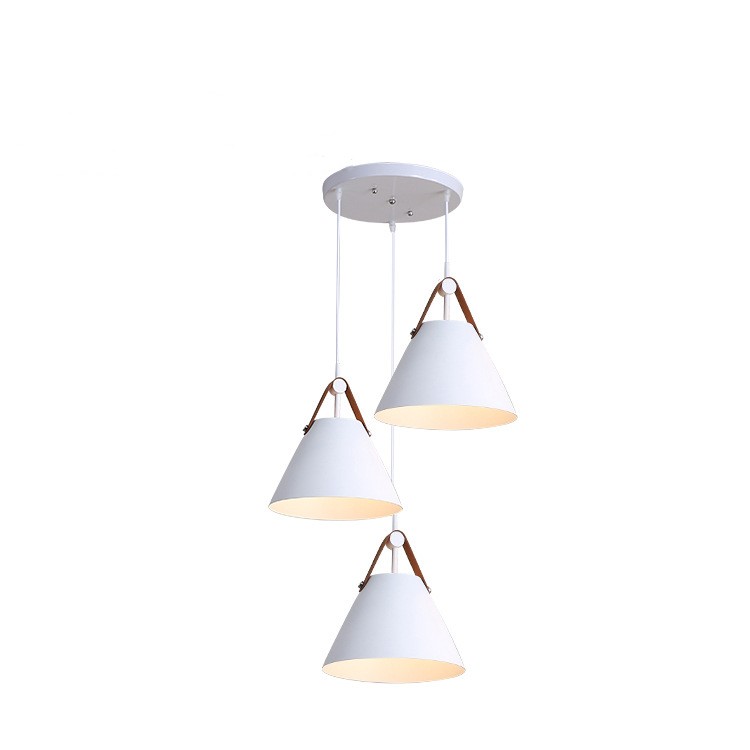 Nordic Dining Room Chandelier Creative Art Simple Personality Macaron Bedroom Bar Lamp / Black white grey disc / No bulb