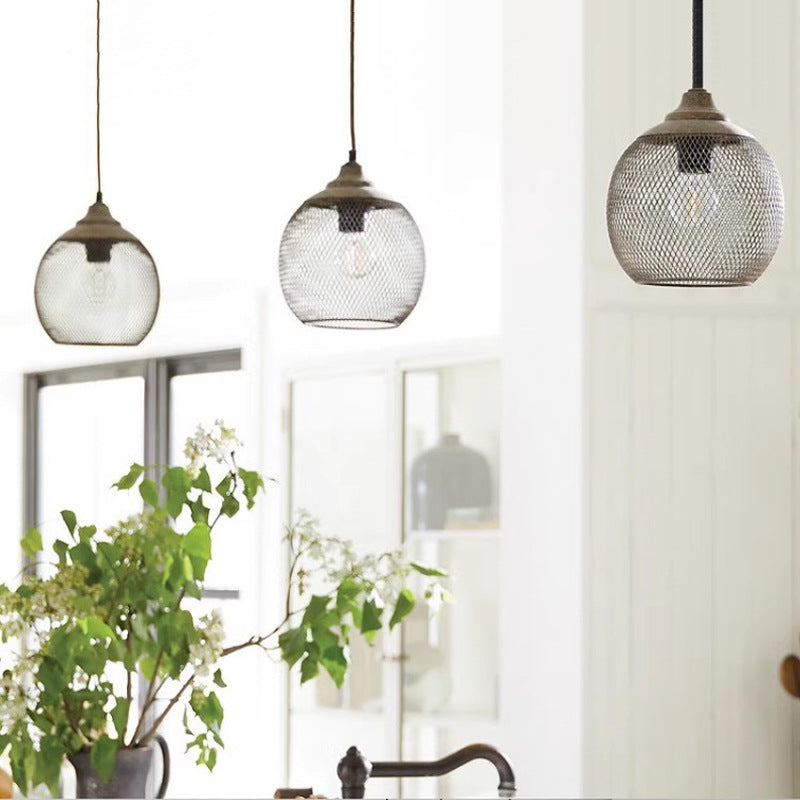 Retro Industrial Style Iron Iron Net Chandelier / Large Chandelier