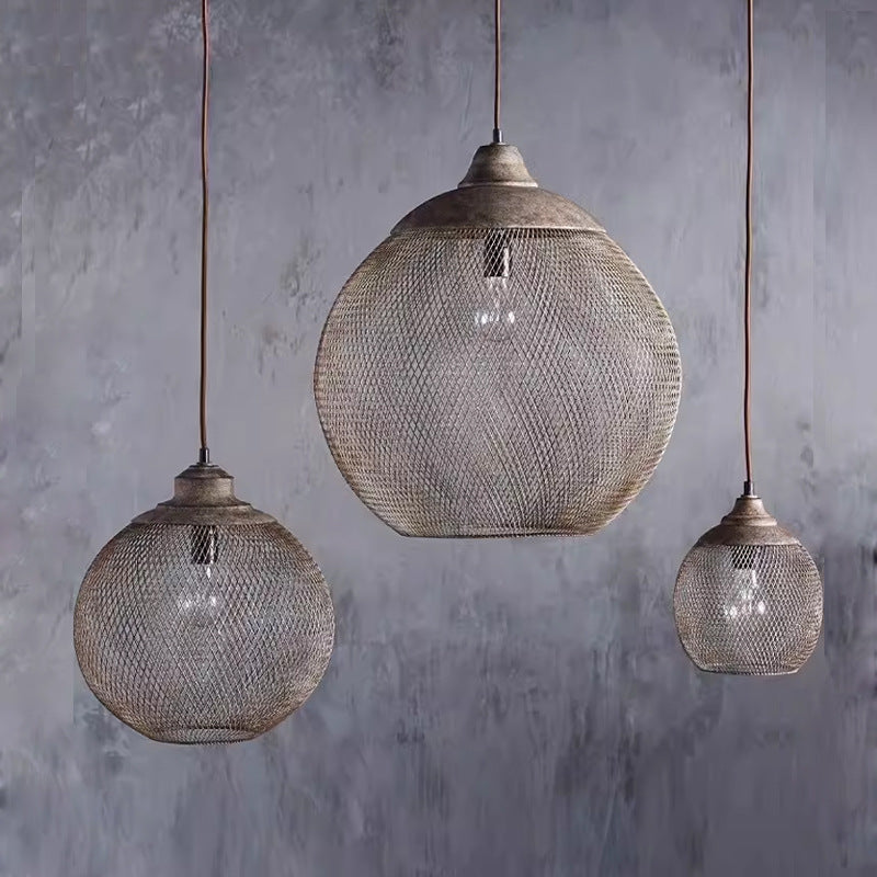 Retro Industrial Style Iron Iron Net Chandelier / Small Size Chandelier