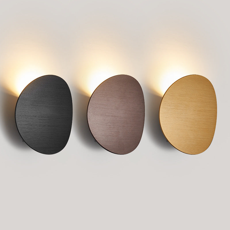 Simple Bedside Lamp Round Aisle Wall Lamp / 6W / Brushed Black