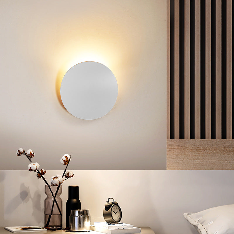 Simple Bedside Lamp Round Aisle Wall Lamp / 6W / Brushed Coffee Gold