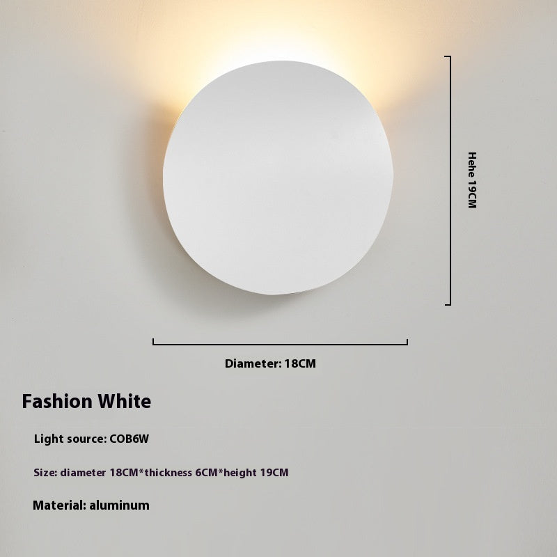 Simple Bedside Lamp Round Aisle Wall Lamp / 6W / Modern White