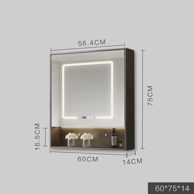 Smart Cabinet With Led Lights Anti-fog Hanging Wall Type Toilet Dressing Bathroom Combination Mirror / Grey / 70cm