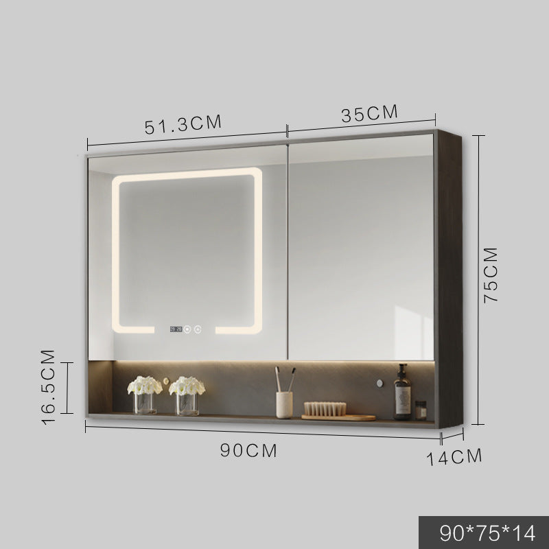 Smart Cabinet With Led Lights Anti-fog Hanging Wall Type Toilet Dressing Bathroom Combination Mirror / Grey / 100cm