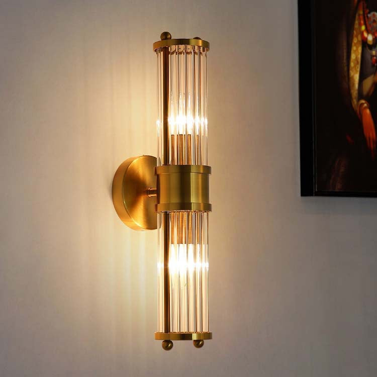 Wall Bedroom Bedside Decoration Mirror Front Lamp / Warm Light / Double headed D12 H48CM