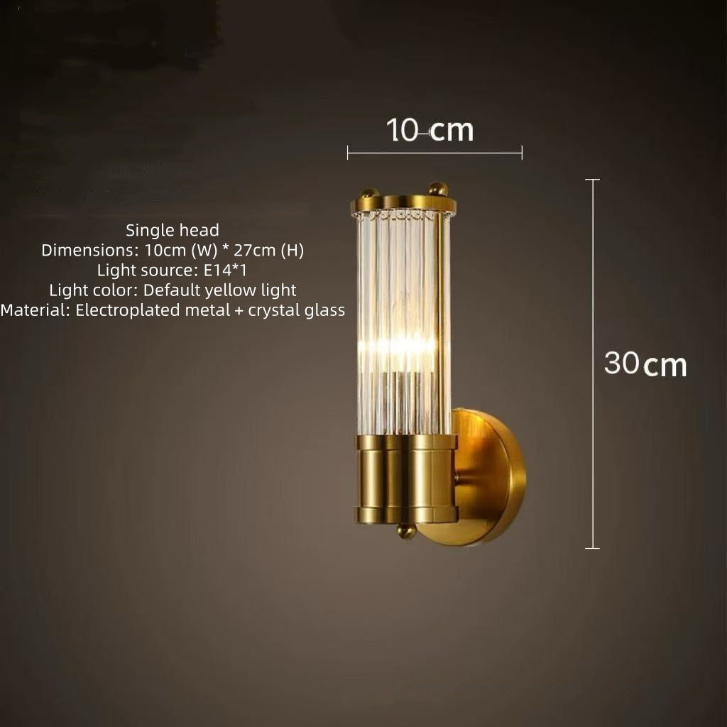 Wall Bedroom Bedside Decoration Mirror Front Lamp / Tricolor Light / Single head